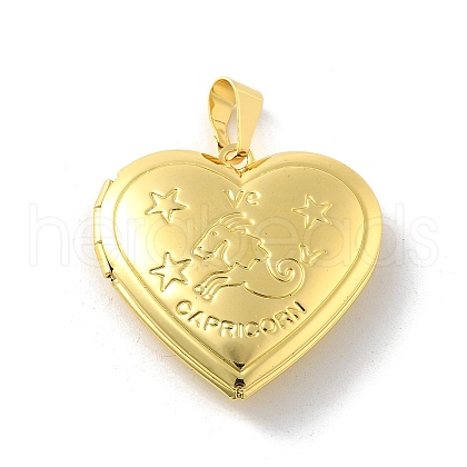 Brass Locket Pendants KK-C092-25G-10-1