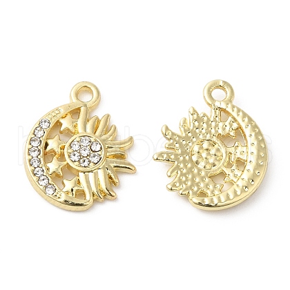 Alloy Rhinestone Pendants ALRI-P005-08G-1