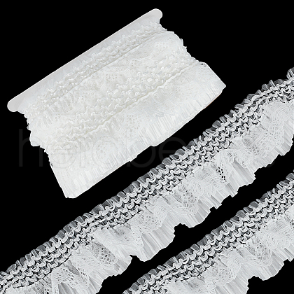 FINGERINSPIRE 10 Yards Cloth Wrinkle Elastic Lace Trim OCOR-FG0002-61-1