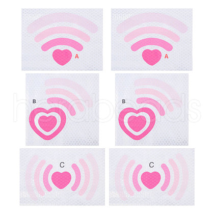 Heart Plastic Self-Adhesive Stickers DIY-WH0588-61-1