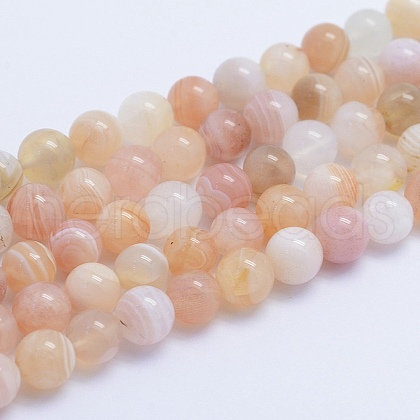 Natural Botswana Agate Beads Strands G-F530-04-4mm-1