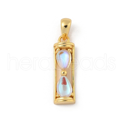 925 Sterling Silver & Glass Hourglass Pendants STER-D305-02G-1