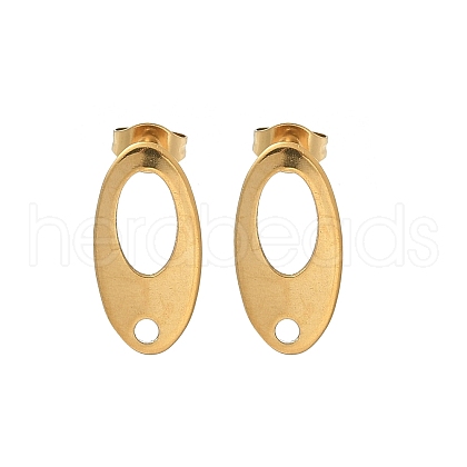 304 Stainless Steel Stud Earring Finding STAS-V015-29G-1