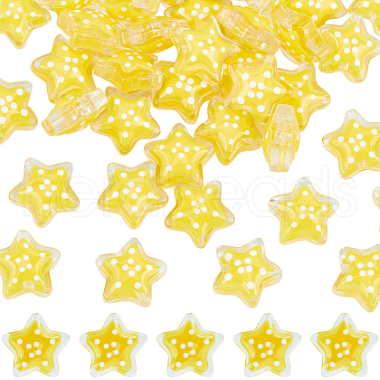 SUNNYCLUE 50Pcs Glass Beads LAMP-SC0001-39-1