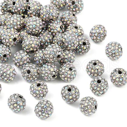 Alloy Rhinestone Beads RB-A034-10mm-A28P-1