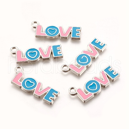 Alloy Enamel Pendants ENAM-P070-2-1