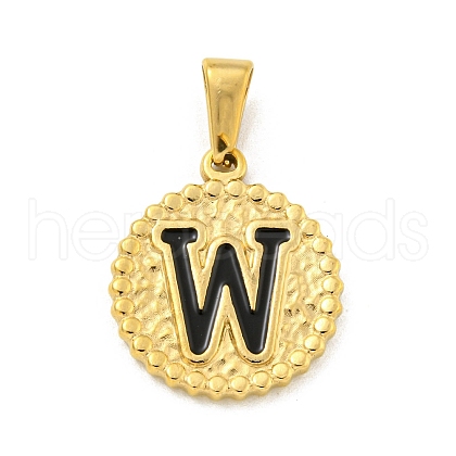 Ion Plating(IP) 304 Stainless Steel Enamel Pendants STAS-R231-19W-G-1