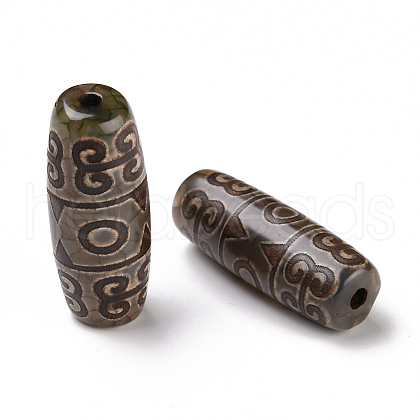 Tibetan Style dZi Beads X-TDZI-E004-25-1