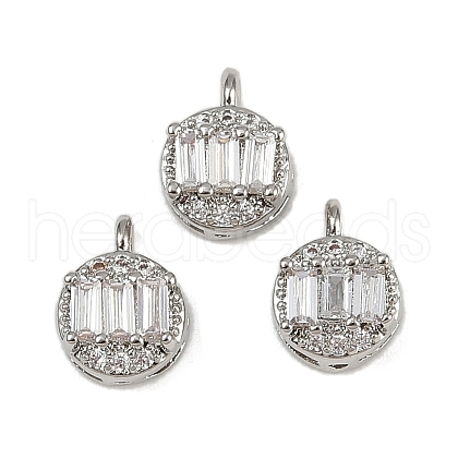 Brass Micro Pave Cubic Zirconia Pendants KK-A257-12B-P-1