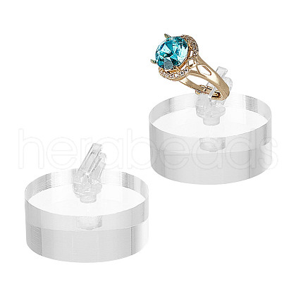 Acrylic Finger Ring Display Holders RDIS-WH0020-02C-01-1