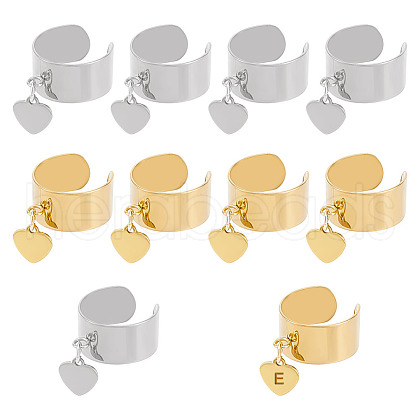 304 Stainless Steel Open Cuff Finger Rings RJEW-UN00012-1
