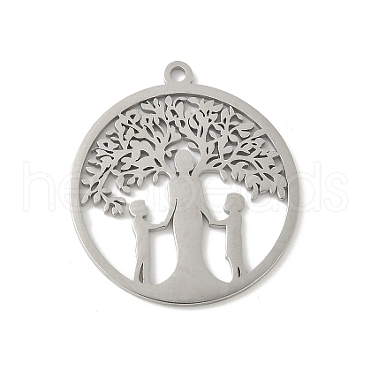304 Stainless Steel Pendants STAS-V016-06P-1