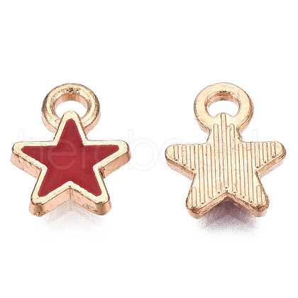 Alloy Enamel Star Charms ENAM-N054-69C-NR-1