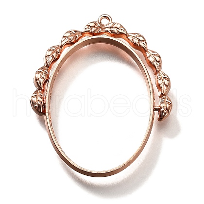 Rotatable Alloy Swivel Open Back Bezel Pendants PALLOY-I223-18RG-1