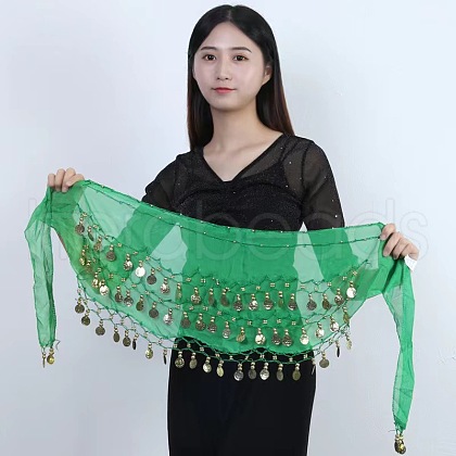 72 Coin Sequins Gauze Belly Dance Waist Belt WGF3D8F-12-1