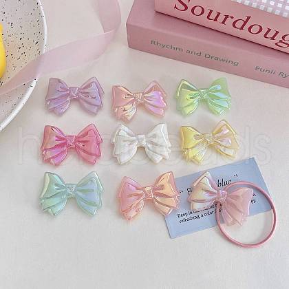 Rainbow Color Opaque Acrylic Beads X-OACR-I011-01-1