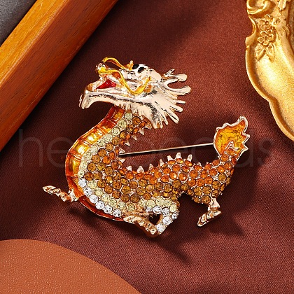 Dragon Alloy Rhinestones Brooches JEWB-S022-09A-1
