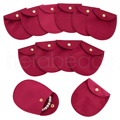 12Pcs Velvet Jewelry Storage Pouches ABAG-NB0001-93A-1