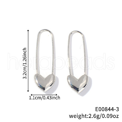 Fashionable Brass Brooch Shape Hoop Earrings VD1668-3-1