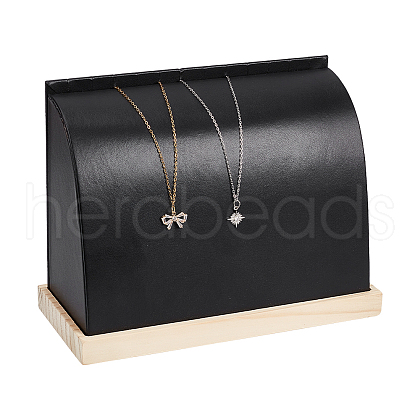 PU Imitation Leather Necklace Stands NDIS-WH0006-19C-1