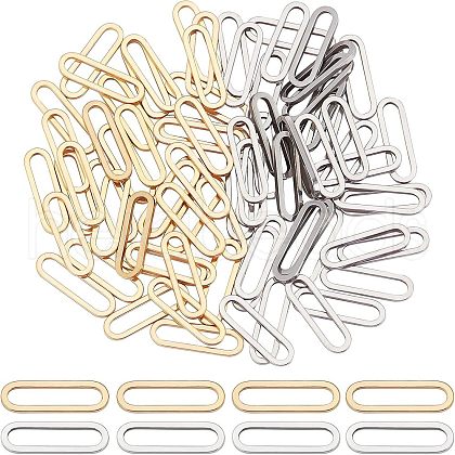 Unicraftale 80 Pcs 2 Colors 304 Stainless Steel Linking Rings STAS-UN0021-75-1