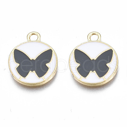 Alloy Enamel Pendants PALLOY-S133-008B-1