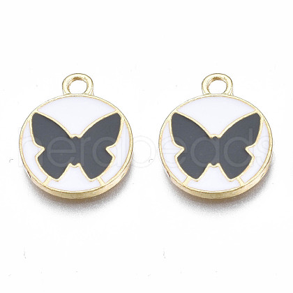 Alloy Enamel Pendants PALLOY-S133-008B-1