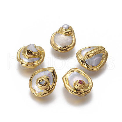 Natural Baroque Pearl Cultured Freshwater Pearl Beads PEAR-F011-05G-1