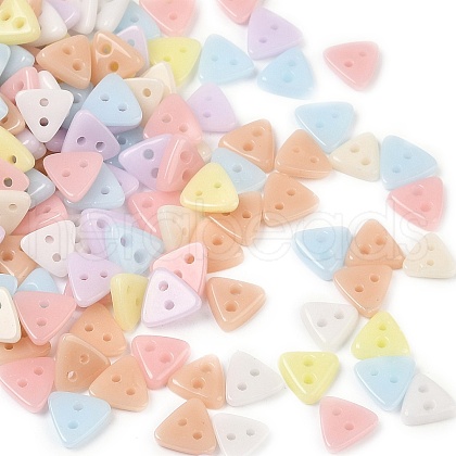 2-Hole Glass Buttons PORC-R010-13-1