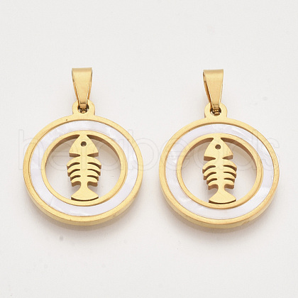 201 Stainless Steel Pendants STAS-N089-70G-1