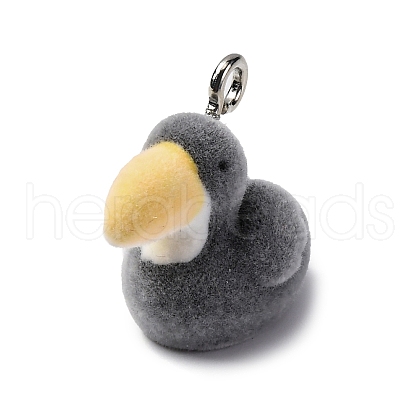 Flocky Resin Pendants FIND-S001-14I-1
