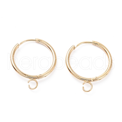 201 Stainless Steel Huggie Hoop Earring Findings STAS-P283-01O-G-1