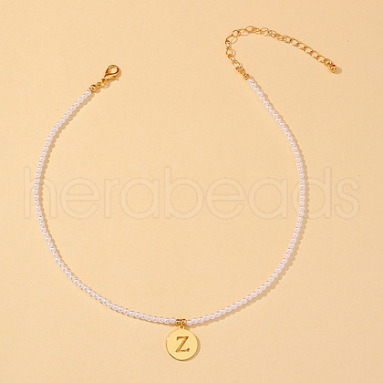 Round Plastic Pearl Beaded Necklaces FS-WG7BB5B-26-1