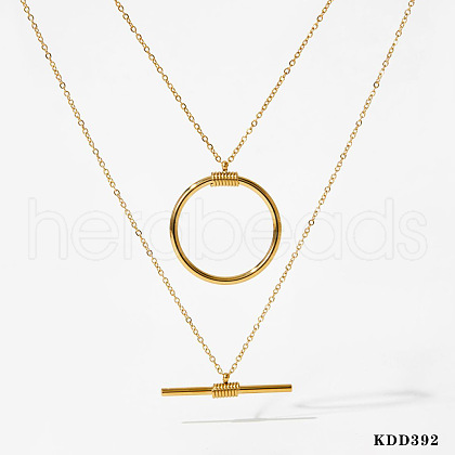 304 Stainless Steel Toggle Clasps Curb Chain Necklaces FS-WGE868D-01-1