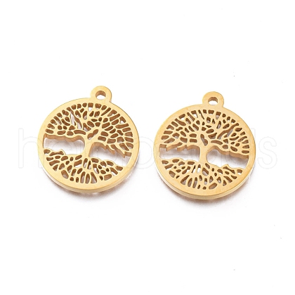 Ion Plating(IP) 304 Stainless Steel Pendants STAS-L245-010B-G-1