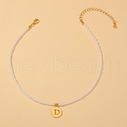 Round Plastic Pearl Beaded Necklaces FS-WG7BB5B-04-1