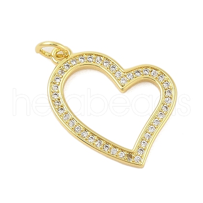 Rack Plating Brass Micro Pave Cubic Zirconia Pendants KK-Z074-50G-1