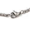 201 Stainless Steel Enamel Guitar Pendant Box Chain Necklaces NJEW-M076-01P-03-3