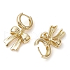 Bowknot Brass Dangle Hoop Earrings EJEW-M245-12G-2