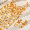 Luxurious Iron Floral Butterfly Coin Pendant Necklaces & Earrings Sets for Women GE2124-4