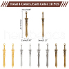Unicraftale 40Pcs 4 Colors Tibetan Style Alloy Big Pendants FIND-UN0003-35A-3