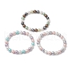 Shell Pearl Beads Stretch Bracelets For Women BJEW-JB11340-2