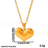 Stainless Steel Heart Pendant Necklaces for Women SZ2862-2-3