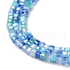 Gradient Color Electroplate Glass Bead Strands GLAA-E042-05-B07-4