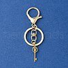 304 Stainless Steel Initial Letter Key Charm Keychains KEYC-YW00004-23-2