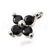 Brass Micro Pave Cubic Zirconia Pendants KK-D356-07F-P-2