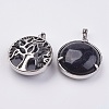 Synthetic Blue Goldstone Pendants KK-K216-A07-2