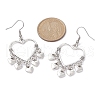 Tibetan Style Alloy Heart Woven Net Chandelier Earrings EJEW-JE05424-01-3