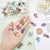 CHGCRAFT 60pcs 5 Style Electroplate Glass & ABS Plastic & Acrylic Pendants FIND-CA0004-19-3