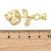 Brass Micro Pave Clear Cubic Zirconia Fold Over Clasps KK-U059-25G-01-3